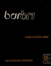 Front cover of Barbri Bar Review Simulated MBE- MSE 2007 by Barbri