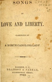 Front cover of Songs of love and liberty by M. B. Moore