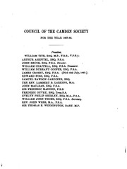 Front cover of Works of the Camden Society by Unknown