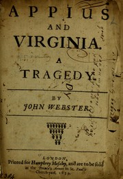 Cover of Appius and Virginia by John Webster