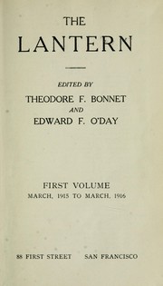 Cover of The lantern by Theodore Bonnet