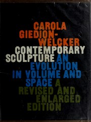 Front cover of Contemporary sculpture by Carola Giedion-Welcker