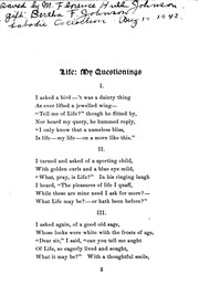 Front cover of Life: My Questionings by Elizabeth M. Foote Denton