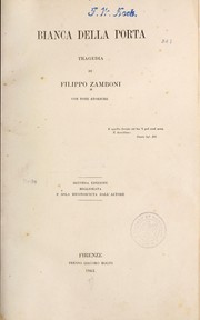 Front cover of Bianca della Porta, tragedia by Filippo Zamboni