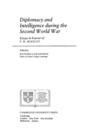 Front cover of Diplomacy and intelligence during the Second World War by Richard Langhorne