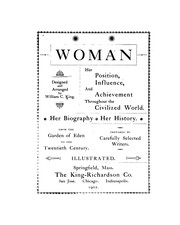 Front cover of Woman, her position, influence and achievement throughout the civilized world by King, William C.