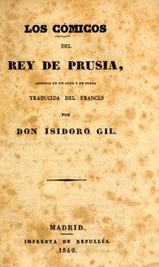 Cover of Los cómicos del rey de Prusia by Isidoro Gil y Baus