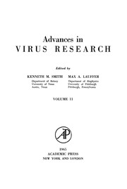 Cover of Advances in virus research by Kenneth Manley Smith