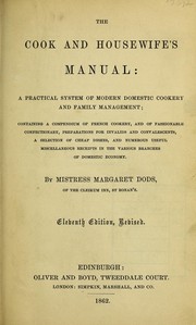 Front cover of The cook and housewife's manual by Margaret Lees Dods