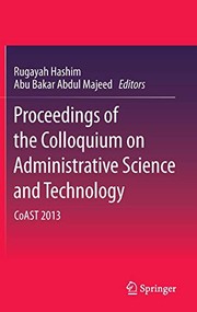 Front cover of Proceedings of the Colloquium on Administrative Science and Technology by Rugayah Hashim