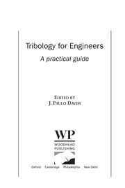 Front cover of Tribology for engineers by J. Paulo Davim