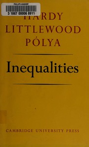 Front cover of Inequalities by G. H. Hardy
