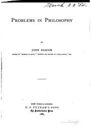 Cover of Problems in philosophy by Bascom, John
