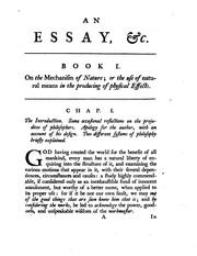Front cover of An essay on the first principles of natural philosophy by William Jones