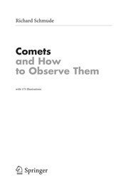 Front cover of Comets, and how to observe them by Richard W. Schmude
