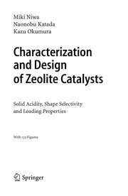 Front cover of Characterization and Design of Zeolite Catalysts by Miki Niwa
