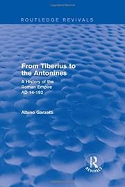 Front cover of From Tiberius to the Antonines by Albino Garzetti
