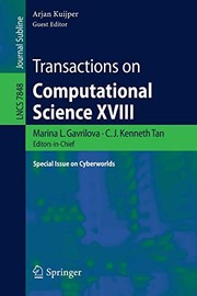Front cover of Transactions on Computational Science XVIII by Marina L. Gavrilova