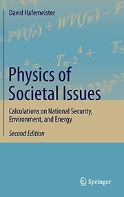 Front cover of Physics of Societal Issues by David Hafemeister