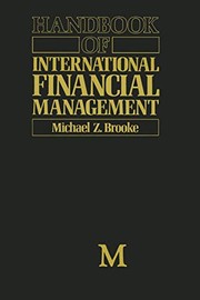 Front cover of Handbook of International Financial Management by Michael Z. Brooke