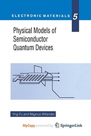 Front cover of Physical Models of Semiconductor Quantum Devices by Ying Fu