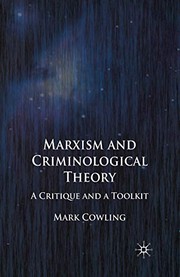 Front cover of Marxism and criminological theory by Mark Cowling