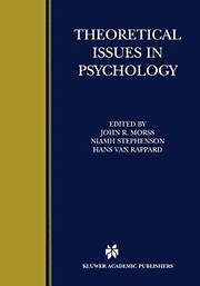 Front cover of Theoretical Issues in Psychology by John R. Morss