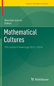 Cover of Mathematical Cultures by Brendan Larvor