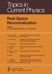 Front cover of Real-Space Renormalization by Theodore W. Burkhardt J. M. J. van Leeuwen