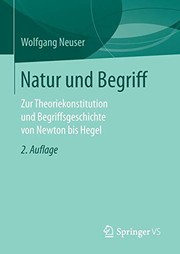 Front cover of Natur und Begriff by Wolfgang Neuser