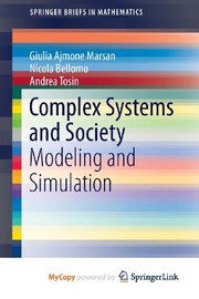 Cover of Complex Systems and Society by Nicola Bellomo