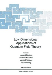 Front cover of Low-Dimensional Applications of Quantum Field Theory by L. Baulieu