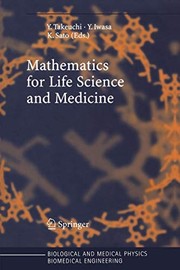 Front cover of Mathematics for Life Science and Medicine by Yasuhiro Takeuchi