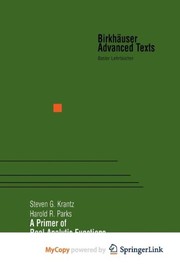 Front cover of A Primer of Real Analytic Functions by Steven G. Krantz
