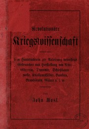 Front cover of Revolutionäre Kriegswissenschaft by Johann Joseph Most