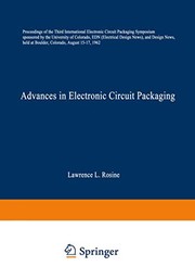 Cover of Advances in Electronic Circuit Packaging by Lawrence Rosine