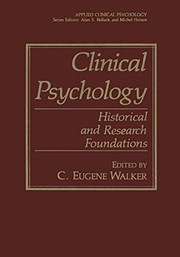 Cover of Clinical Psychology by C. Eugene Walker