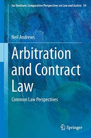 Cover of Arbitration and Contract Law by Neil Andrews