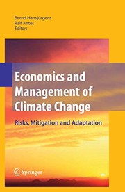Front cover of Economics and management of climate change by Bernd Hansjürgens