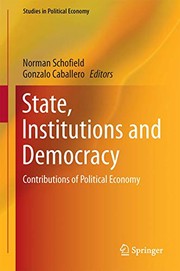 Cover of State, Institutions and Democracy by Norman Schofield