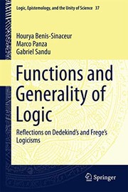 Front cover of Functions and Generality of Logic by Hourya Benis-Sinaceur
