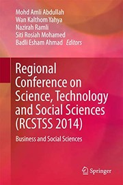 Front cover of Regional Conference on Science, Technology and Social Sciences by Mohd Amli Abdullah