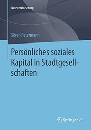 Front cover of Persönliches soziales Kapital in Stadtgesellschaften by Sören Petermann