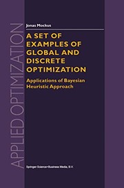 Front cover of A set of examples of global and discrete optimization by Jonas Mockus