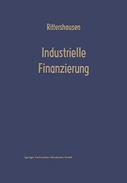 Front cover of Industrielle Finanzierungen by Heinrich Rittershausen