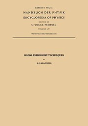 Cover of Radio Astronomy Techniques by Ronald N. Bracewell