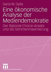 Front cover of Eine ökonomische Analyse der Mediendemokratie by Daria Dylla