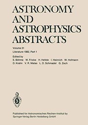 Cover of Astronomy and Astrophysics Abstracts by S. Böhme