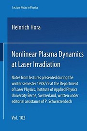Front cover of Nonlinear Plasma Dynamics at Laser Irradiation by H. Hora
