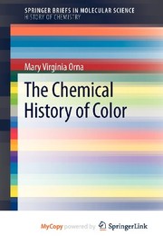 Cover of The chemical history of color by Mary Virginia Orna